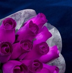 Wood Rose Bouquet - Purple