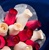 Wood Rose Bouquet - Red and White