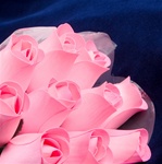 Long Stemmed Wood Rose Bouquet - Pink