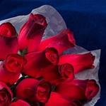 Long Stemmed Wood Rose Bouquet - Red